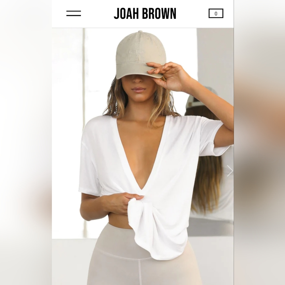 Joah Brown plunge V neck tee